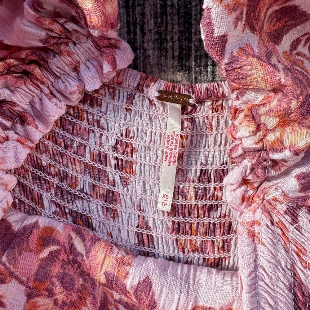 Free People Pink Floral Long Sleeve Dress - Picture 5 of 5